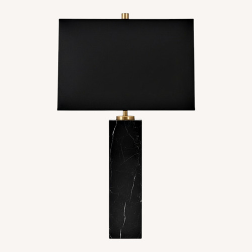 Used Jonathan Adler Canaan Black Marble Lamp for sale on AptDeco