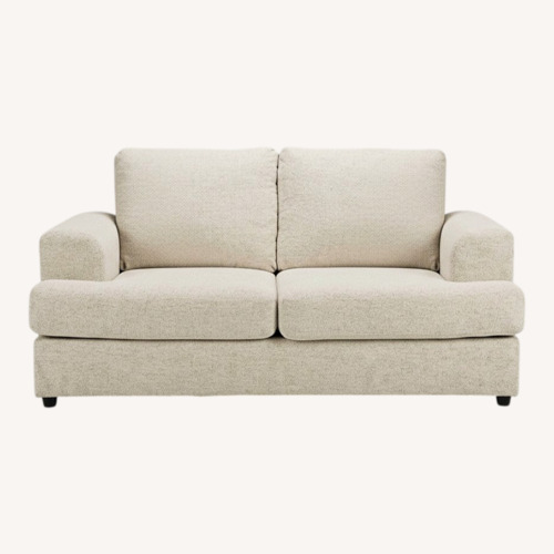 Used Ashley Furniture Light Brown Fabric Loveseat for sale on AptDeco