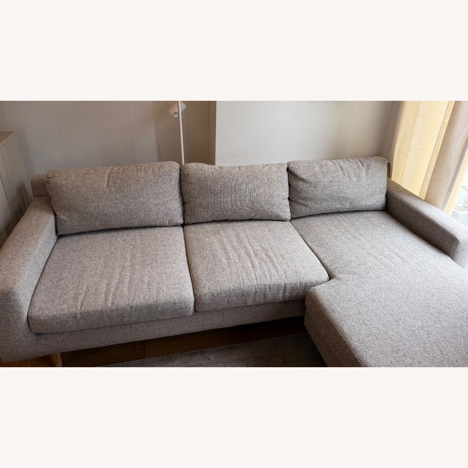 West Elm Light Gray 3+ Piece Sectional - image-1