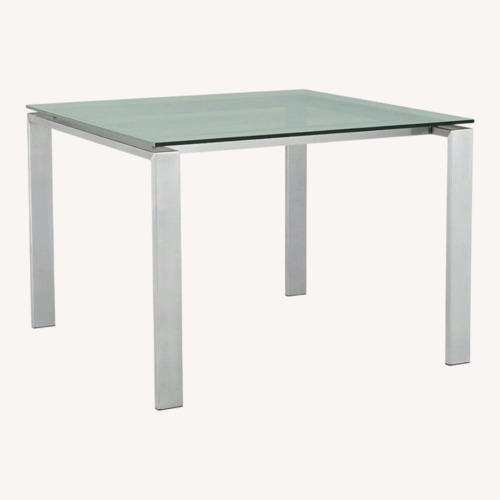 Used Room & Board Dining Table + Leather Chairs for sale on AptDeco