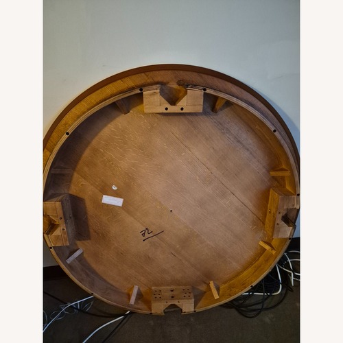 Used Dark Brown Wood Dining Set for sale on AptDeco