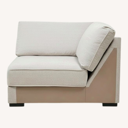 Used Ashley Furniture White Fabric 3+ Piece Sectional for sale on AptDeco