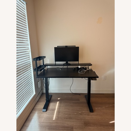 Used Black Wood Desk for sale on AptDeco