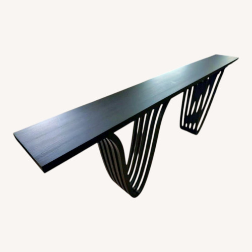 Used OTTRA Blackened Walnut Sculptural Console Table for sale on AptDeco