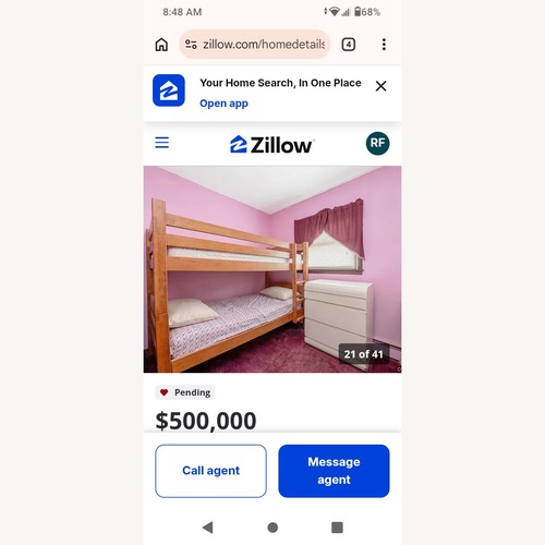 Used Vintage/Antique Dark Brown Wood Bunk Bed for sale on AptDeco