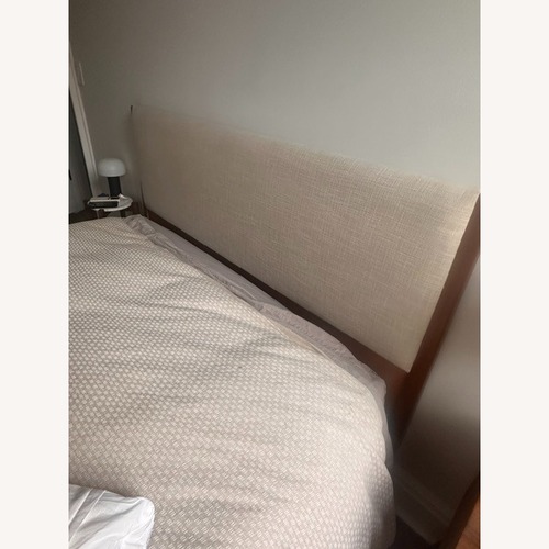 Used West Elm Mid-Century Dark Brown Wood Queen Bed for sale on AptDeco