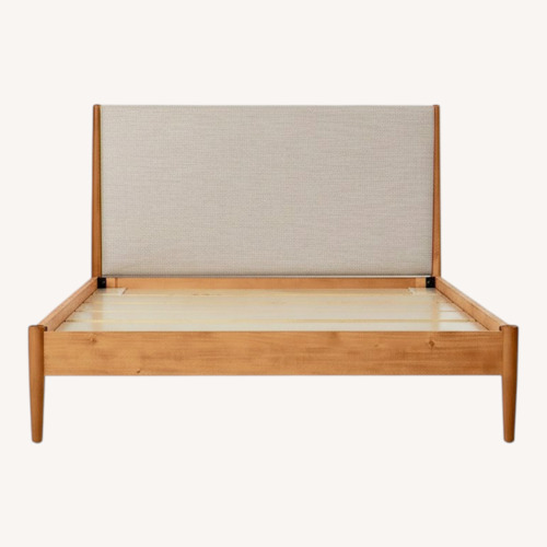 Used West Elm Mid-Century Dark Brown Wood Queen Bed for sale on AptDeco