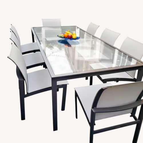 Used Brown Jordan Dark Gray Aluminum Patio Furniture for sale on AptDeco