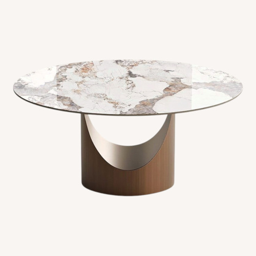 Used Povison - Hobart-Round Stone Dining Table for sale on AptDeco