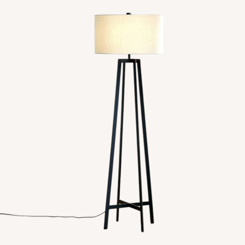 Used Crate & Barrel Castillo Black Floor Lamp 63" for sale on AptDeco