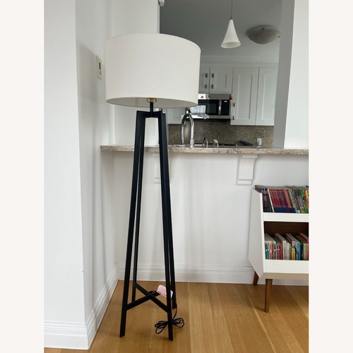 Used Crate & Barrel Castillo Black Floor Lamp 63" for sale on AptDeco