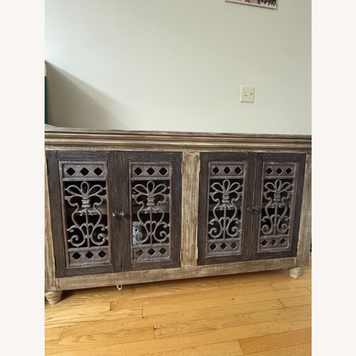 Used Vintage/Antique Finds Light Brown Wood Sideboard for sale on AptDeco
