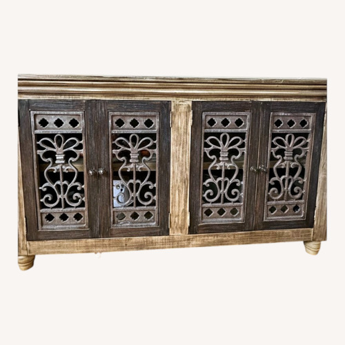 Used Vintage/Antique Finds Light Brown Wood Sideboard for sale on AptDeco