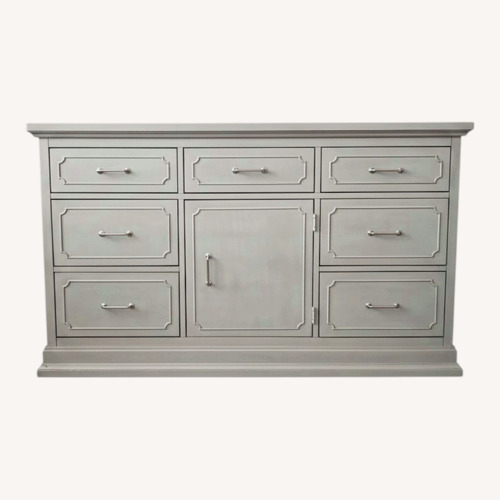 Used Vintage/Antique Finds Light Gray Wood Dresser for sale on AptDeco