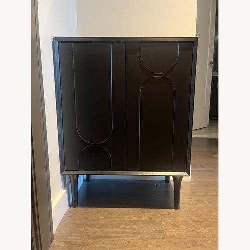 Used Dark Brown Wood Buffet Cabinet for sale on AptDeco