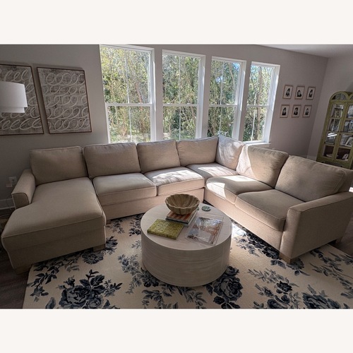 Used Custom Sectional Sofa With Chaise  for sale on AptDeco