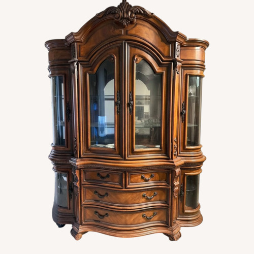 Used Ornate Traditional Wood China Cabinet for sale on AptDeco