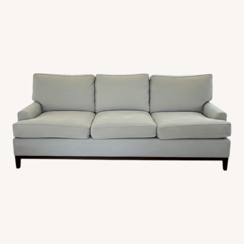 Used Custom 90-inch Light Gray Three-Seat Sofa for sale on AptDeco