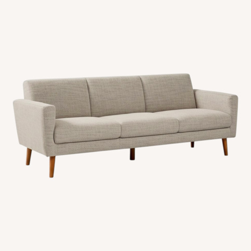 Used West Elm Oliver 82" Sofa, Twill, Dove, Walnut for sale on AptDeco