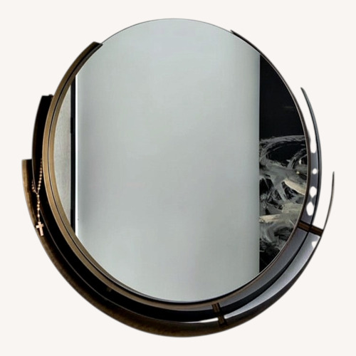 Used Vintage Curtis Jere Brass Circular Round Mirror for sale on AptDeco