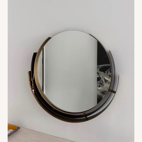 Used Vintage Curtis Jere Brass Circular Round Mirror for sale on AptDeco