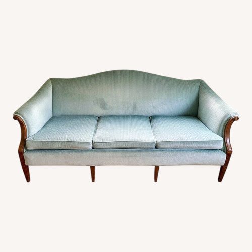 Used Vintage/Antique Finds Blue Wood 3+ Seater Sofa for sale on AptDeco