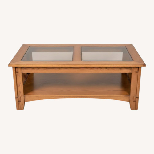 Used Bob's Discount Furniture Dark Brown Coffee Table for sale on AptDeco