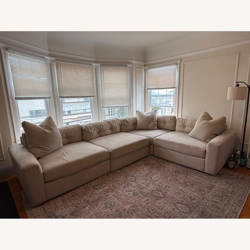 Used Living Spaces Nest 4 Piece Sectional – Cream/Ivory for sale on AptDeco