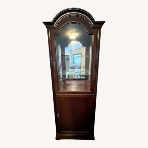 Used Jasper Cabinet Dark Brown Wood Wall Unit for sale on AptDeco