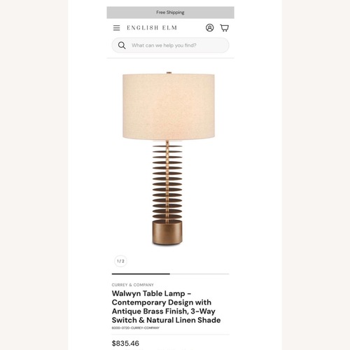 Used Currey and Company Table Lamps for sale on AptDeco