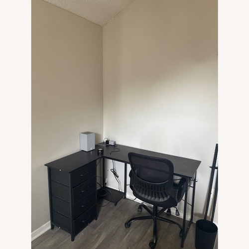 Used Black Wood Desk for sale on AptDeco