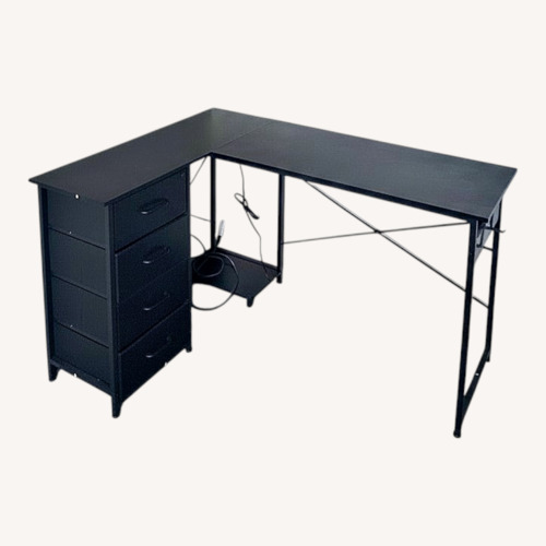 Used Black Wood Desk for sale on AptDeco
