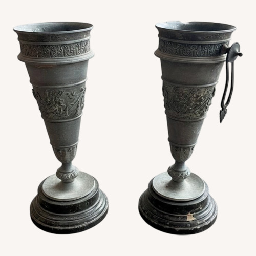 Used Vintage/Antique Finds Metal Décor Pewter Urns for sale on AptDeco