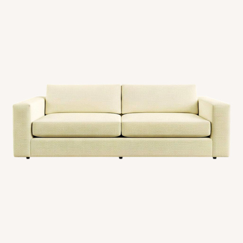 Used Pottery Barn Carmel White Fabric 2 Seater Sofa for sale on AptDeco