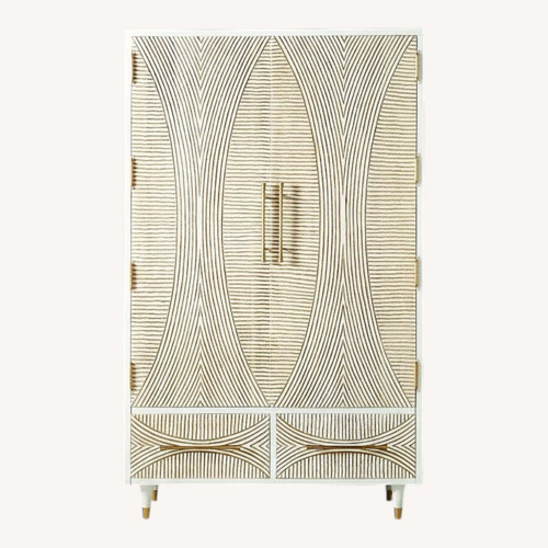Used Anthropologie Carved Thalia Armoire for sale on AptDeco