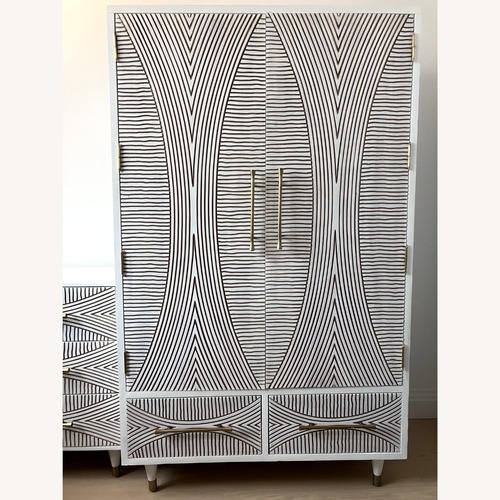 Used Anthropologie Carved Thalia Armoire for sale on AptDeco