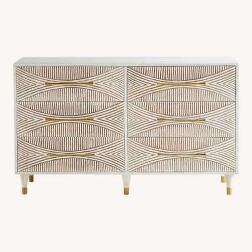 Used Anthropologie Carved Thalia Six-Drawer Dresser for sale on AptDeco