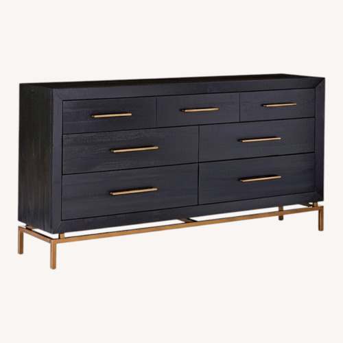 Used West Elm Alexa Black 7-Drawer Dresser for sale on AptDeco