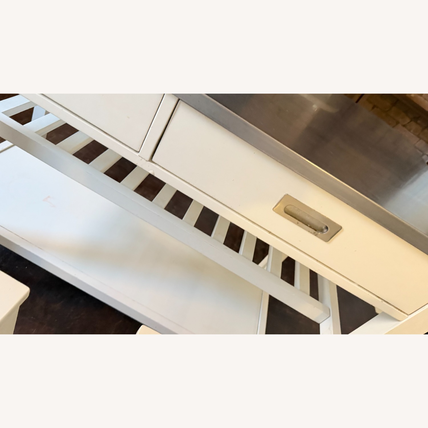 Crate & Barrel White Kitchen Island - image-21