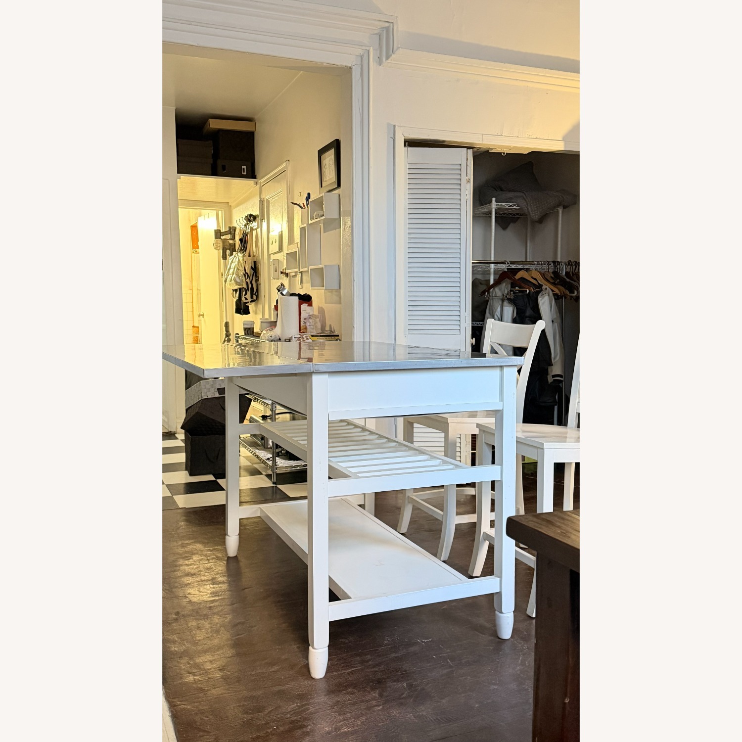 Crate & Barrel White Kitchen Island - image-24