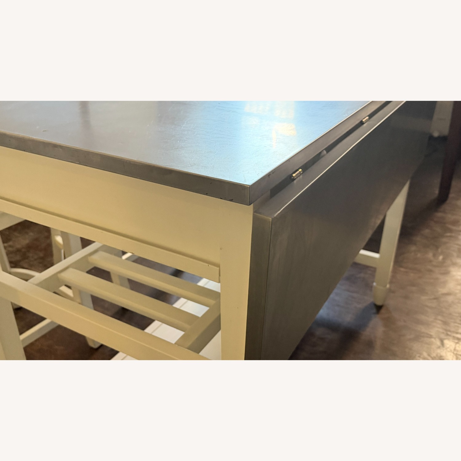 Crate & Barrel White Kitchen Island - image-17
