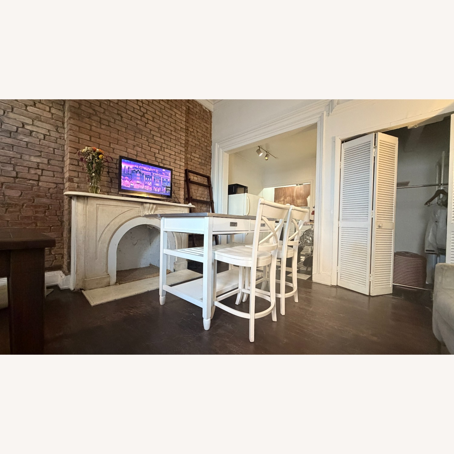 Crate & Barrel White Kitchen Island - image-7