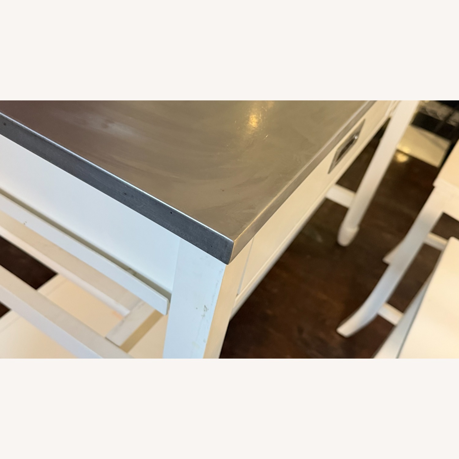 Crate & Barrel White Kitchen Island - image-15