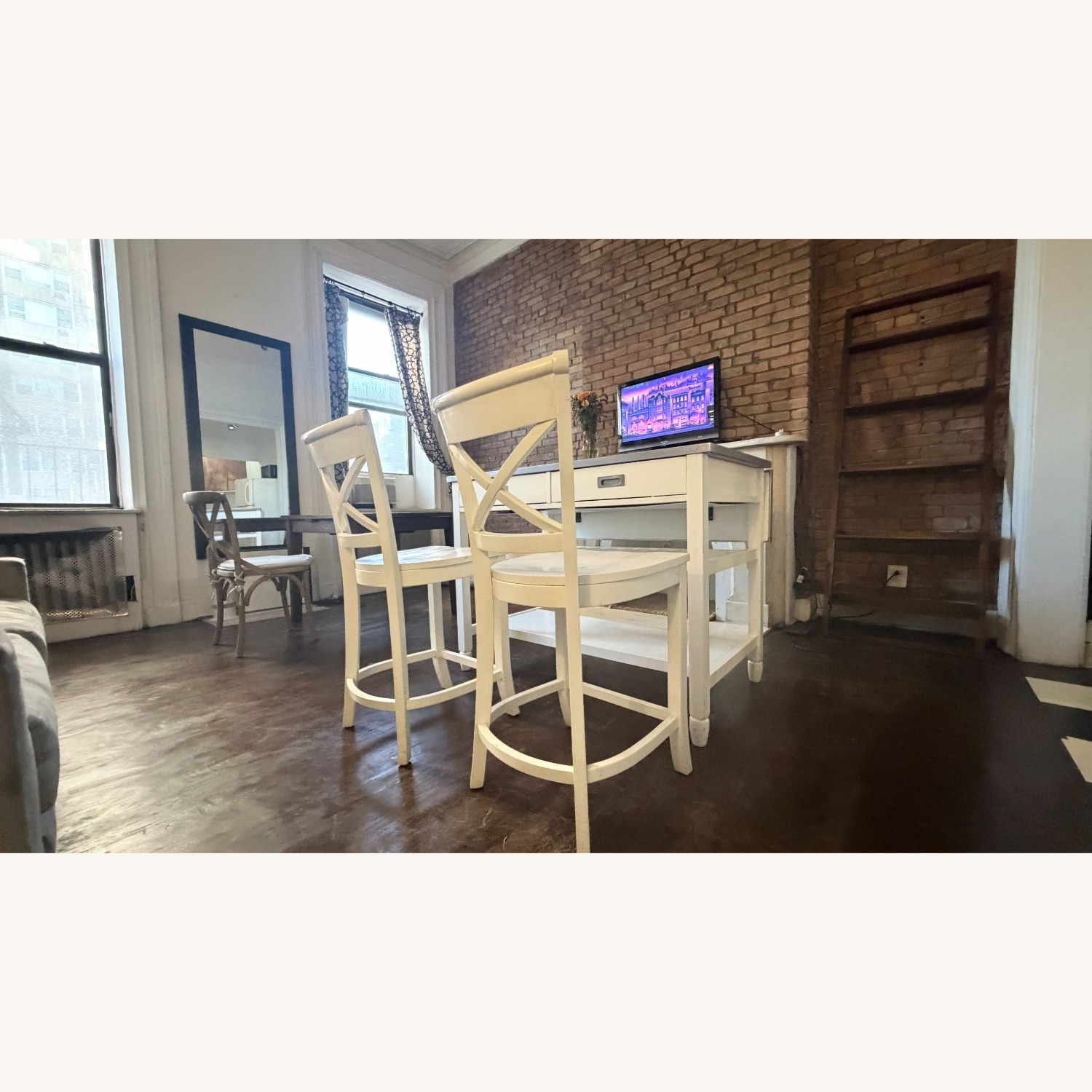 Crate & Barrel White Kitchen Island - image-13