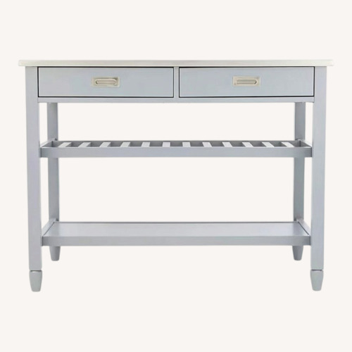 Used Crate & Barrel White Kitchen Island for sale on AptDeco