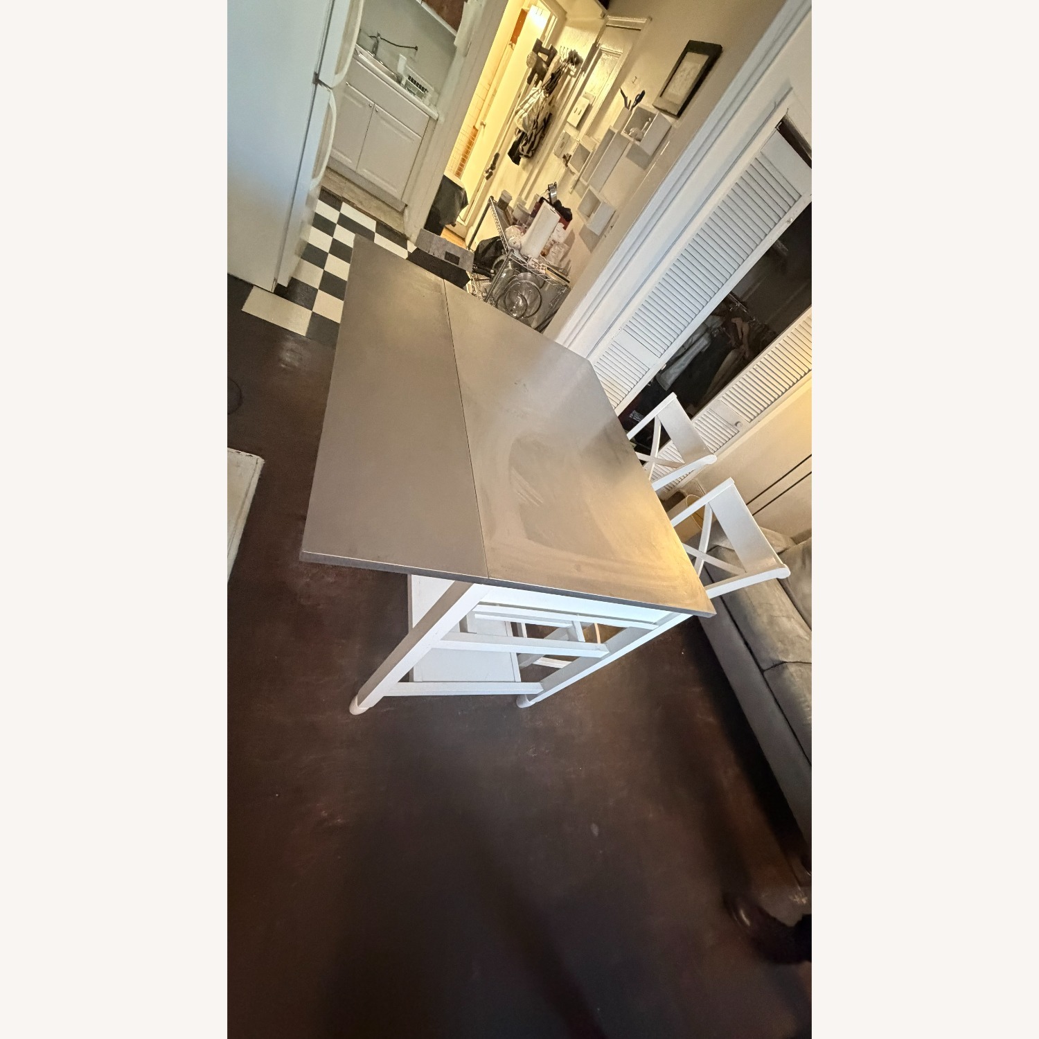 Crate & Barrel White Kitchen Island - image-10