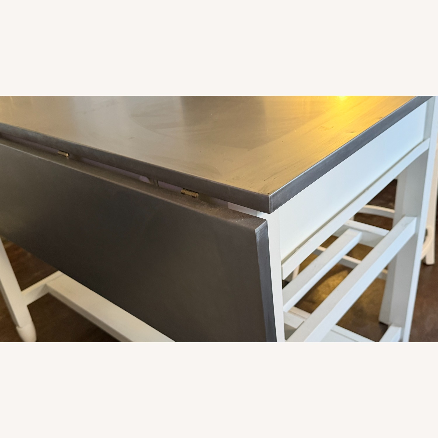 Crate & Barrel White Kitchen Island - image-16