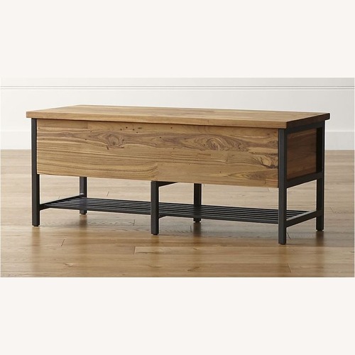 Used Crate & Barrel Teca Storage Trunk-Bench for sale on AptDeco
