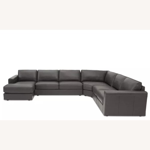 Used Chateau D'Ax Greyson 4-Piece Leather Sectional for sale on AptDeco