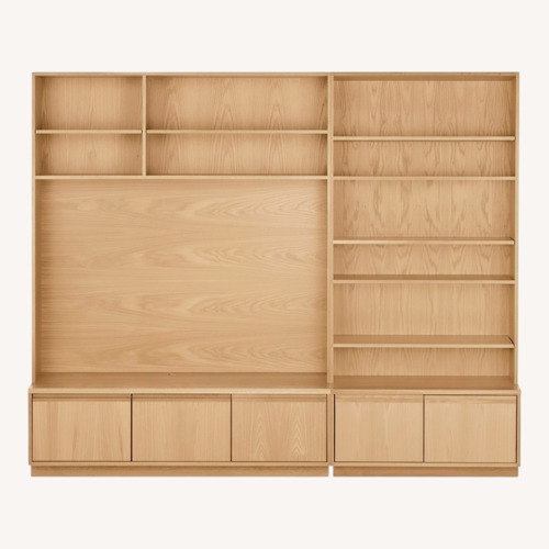 Used Room & Board Keaton 98" Oak Wall Unit Salt Stain for sale on AptDeco